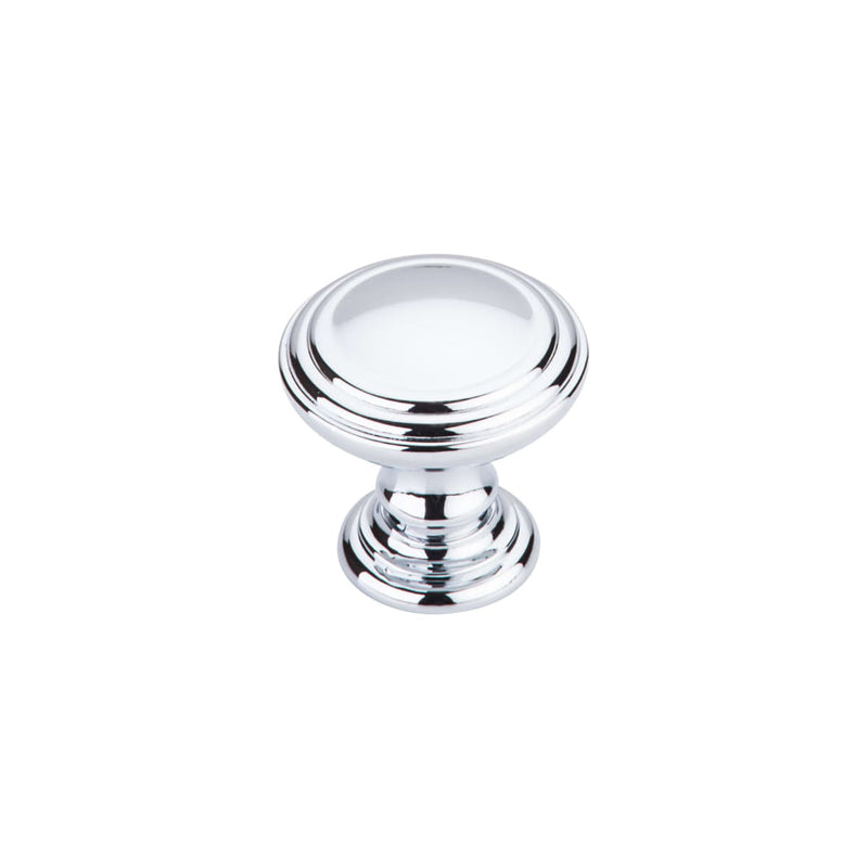 Top Knobs - TK321PC-25PACK - Reeded 1-1/2 Inch Mushroom Cabinet Knob from the Chareau Collection - 25 Pack in Polished Chrome