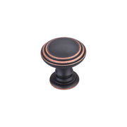Top Knobs - TK321UM-10PACK - Reeded 1-1/2 Inch Mushroom Cabinet Knob from the Chareau Collection - 10 Pack in Umbrio