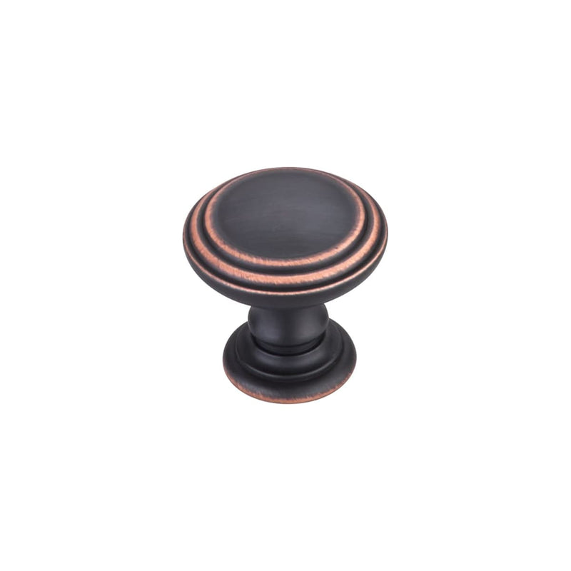 Top Knobs - TK321UM-10PACK - Reeded 1-1/2 Inch Mushroom Cabinet Knob from the Chareau Collection - 10 Pack in Umbrio
