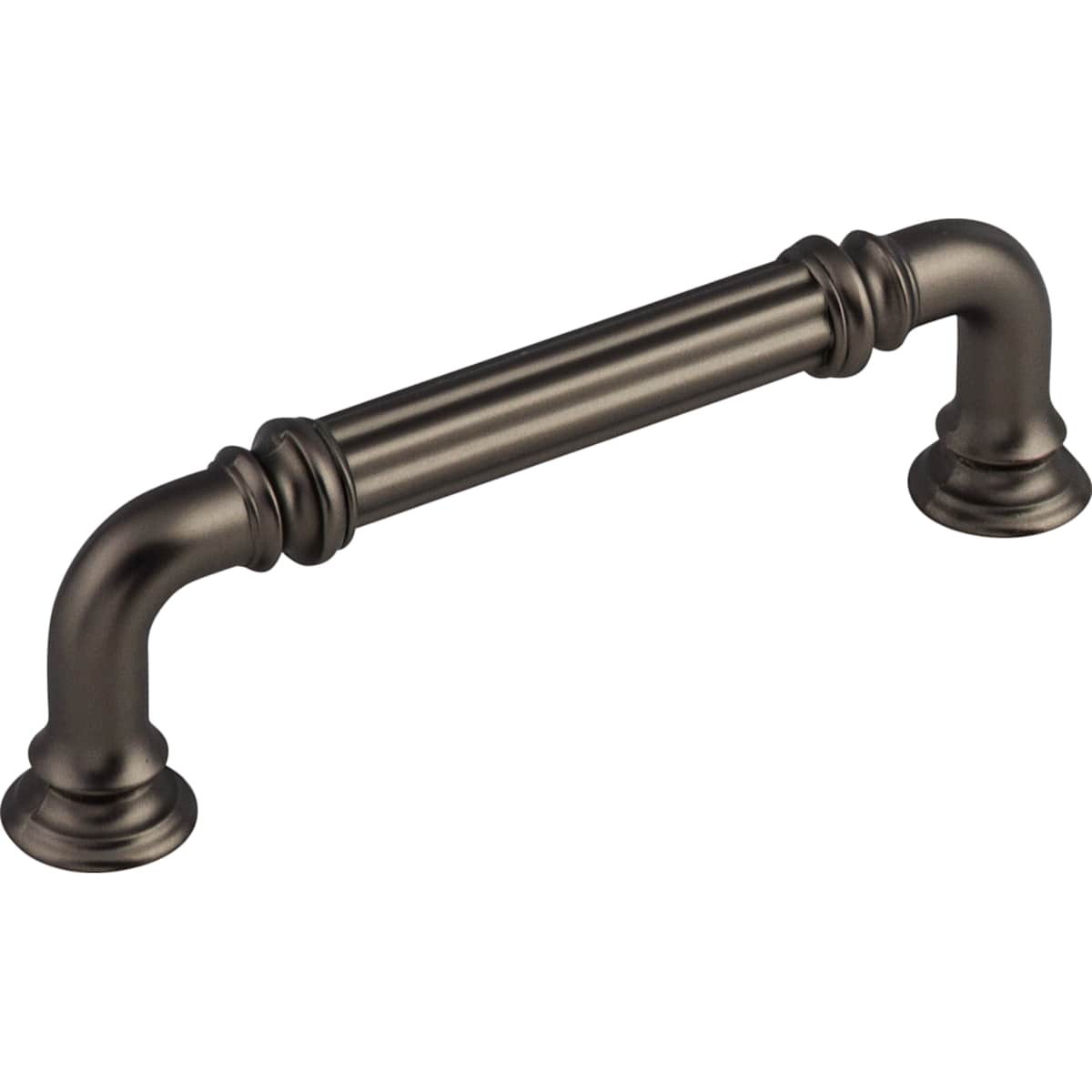 Top Knobs - TK322PC - Reeded 3-3/4 Inch Center to Center Handle Cabinet Pull from the Chareau Collection in Polished Chrome