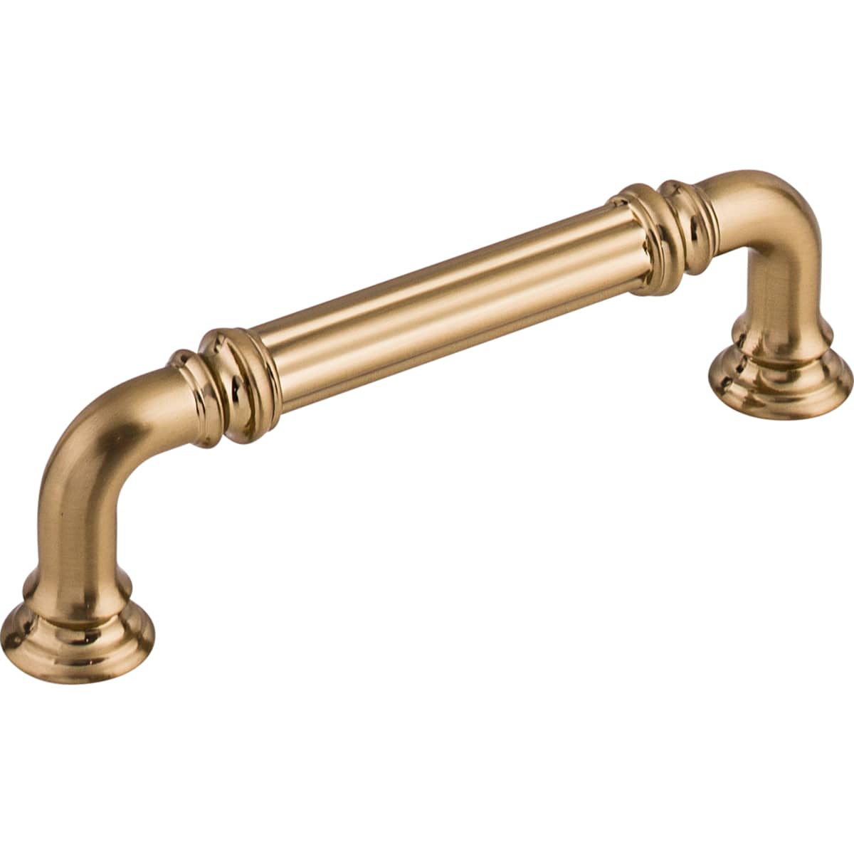 Top Knobs - TK322PC - Reeded 3-3/4 Inch Center to Center Handle Cabinet Pull from the Chareau Collection in Polished Chrome
