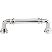 Top Knobs - TK322PC - Reeded 3-3/4 Inch Center to Center Handle Cabinet Pull from the Chareau Collection in Polished Chrome