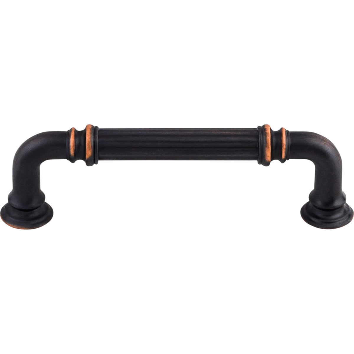 Reeded 3-3/4 Inch Center to Center Handle Cabinet Pull from the Chareau Collection