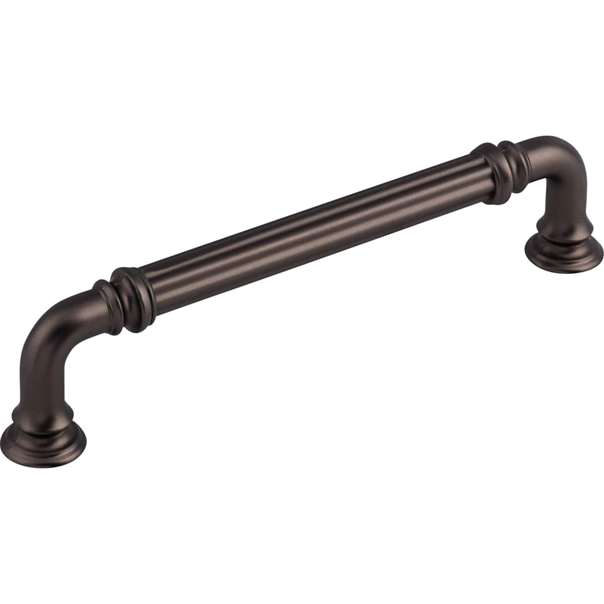 Top Knobs - TK323PC - Reeded 5 Inch Center to Center Handle Cabinet Pull from the Chareau Collection in Polished Chrome