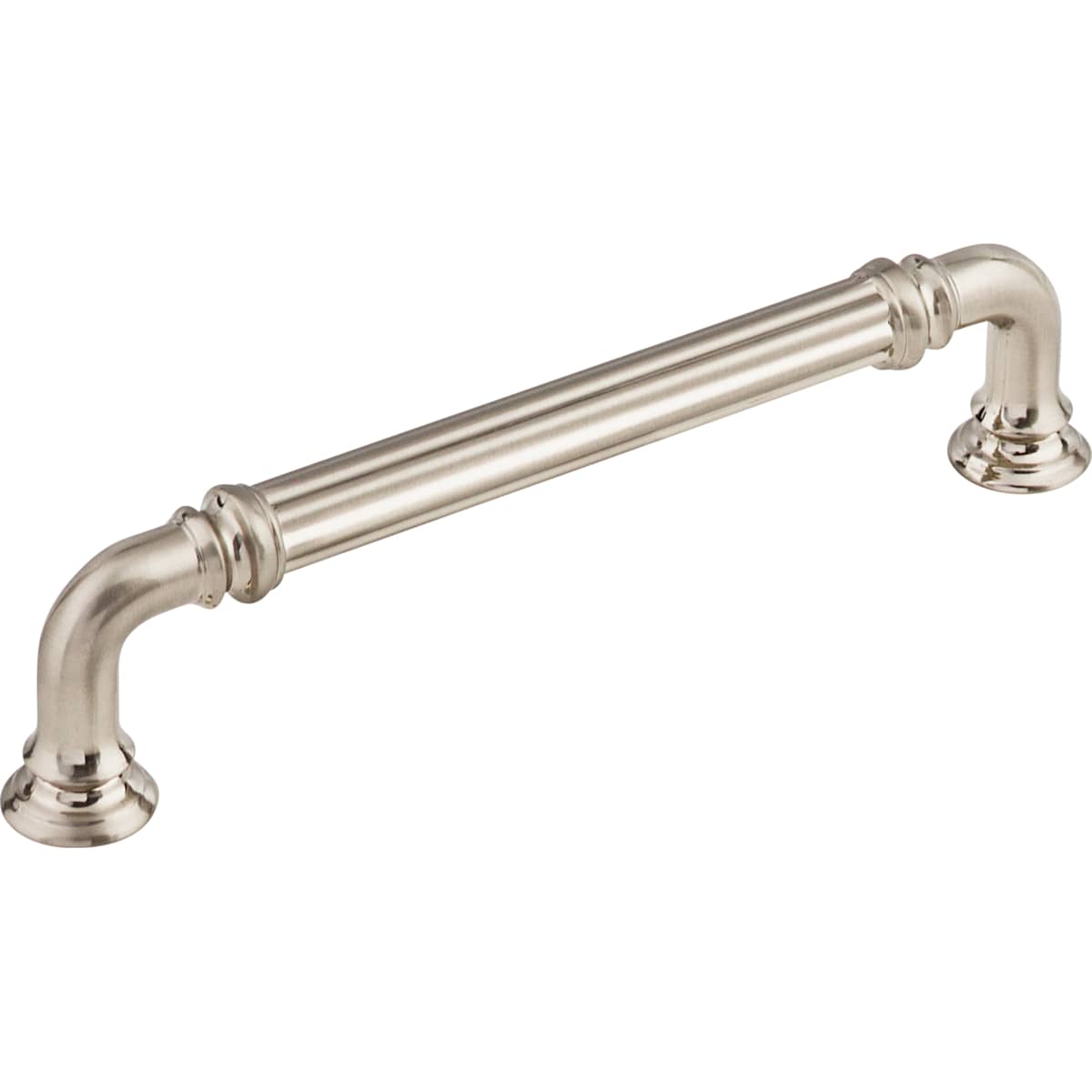 Top Knobs - TK323PC - Reeded 5 Inch Center to Center Handle Cabinet Pull from the Chareau Collection in Polished Chrome