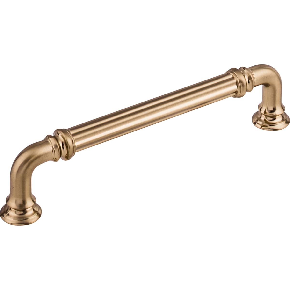 Top Knobs - TK323PC - Reeded 5 Inch Center to Center Handle Cabinet Pull from the Chareau Collection in Polished Chrome