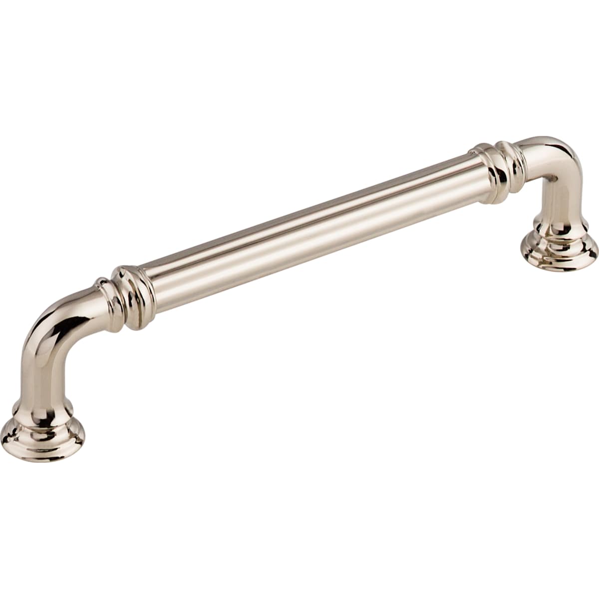 Top Knobs - TK323PC - Reeded 5 Inch Center to Center Handle Cabinet Pull from the Chareau Collection in Polished Chrome