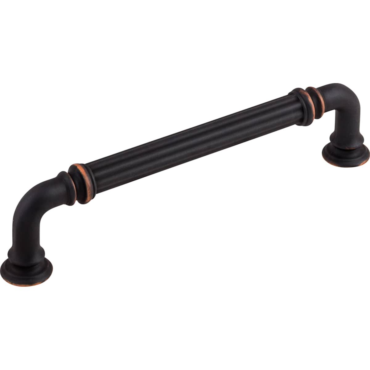 Top Knobs - TK323PC - Reeded 5 Inch Center to Center Handle Cabinet Pull from the Chareau Collection in Polished Chrome