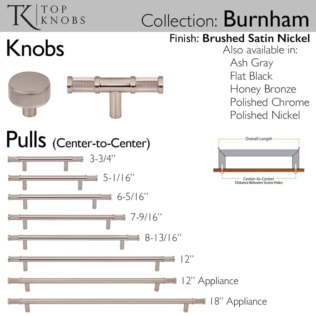 Top Knobs - TK3234BSN - Burnham 6-5/16 Inch Center to Center Bar Cabinet Pull in Brushed Satin Nickel