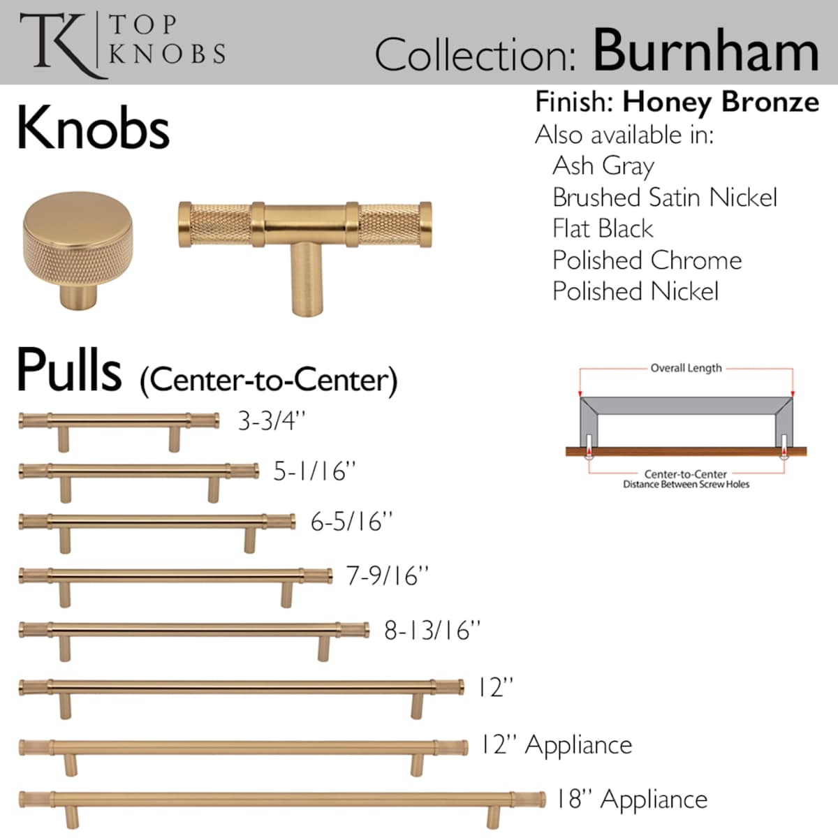 Top Knobs - TK3235BSN - Burnham 7-9/16 Inch Center to Center Bar Cabinet Pull in Brushed Satin Nickel