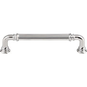 Top Knobs - TK323PC - Reeded 5 Inch Center to Center Handle Cabinet Pull from the Chareau Collection in Polished Chrome