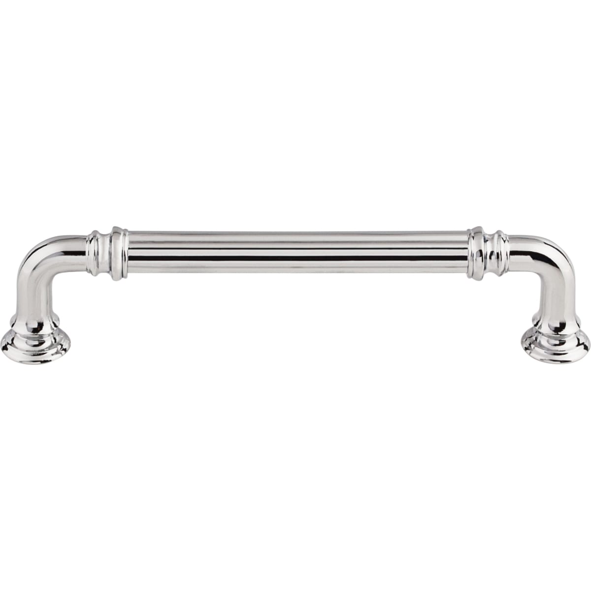 Top Knobs - TK323PC - Reeded 5 Inch Center to Center Handle Cabinet Pull from the Chareau Collection in Polished Chrome