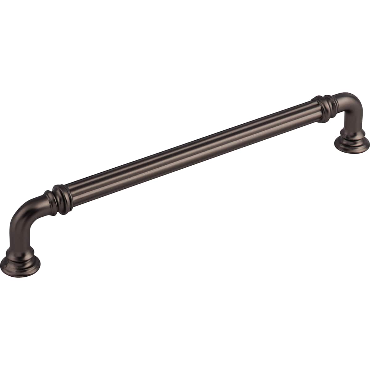 Top Knobs - TK324PN - Reeded 7 Inch Center to Center Handle Cabinet Pull from the Chareau Collection in Polished Nickel