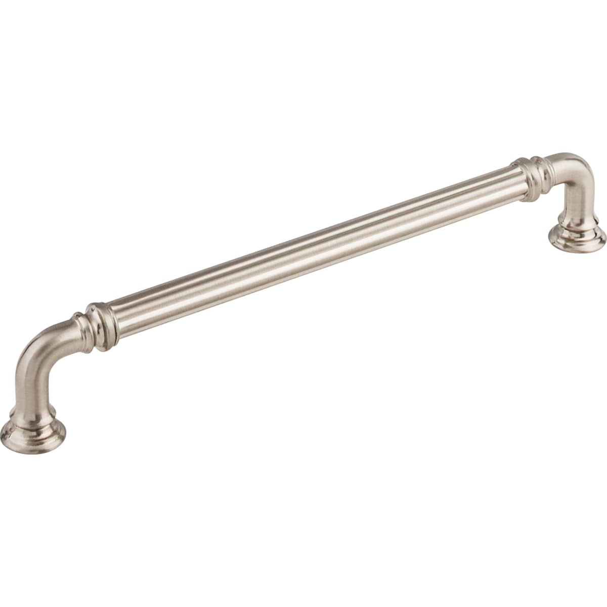 Top Knobs - TK324PN - Reeded 7 Inch Center to Center Handle Cabinet Pull from the Chareau Collection in Polished Nickel