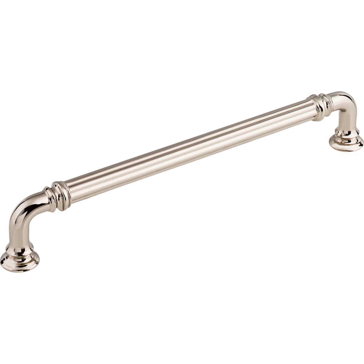 Top Knobs - TK324PN - Reeded 7 Inch Center to Center Handle Cabinet Pull from the Chareau Collection in Polished Nickel