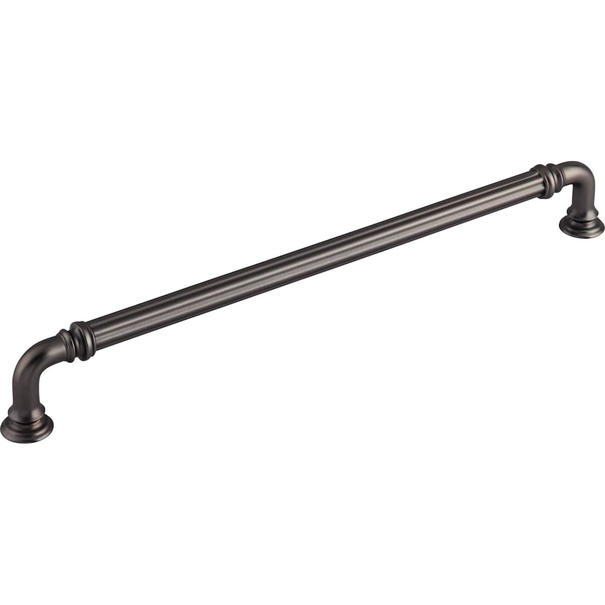 Top Knobs - TK325BSN - Reeded 9 Inch Center to Center Handle Cabinet Pull from the Chareau Collection in Brushed Satin Nickel