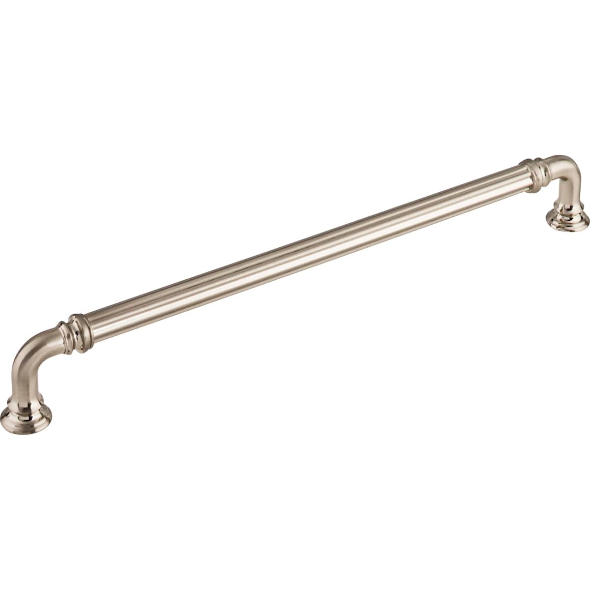 Top Knobs - TK325BSN - Reeded 9 Inch Center to Center Handle Cabinet Pull from the Chareau Collection in Brushed Satin Nickel