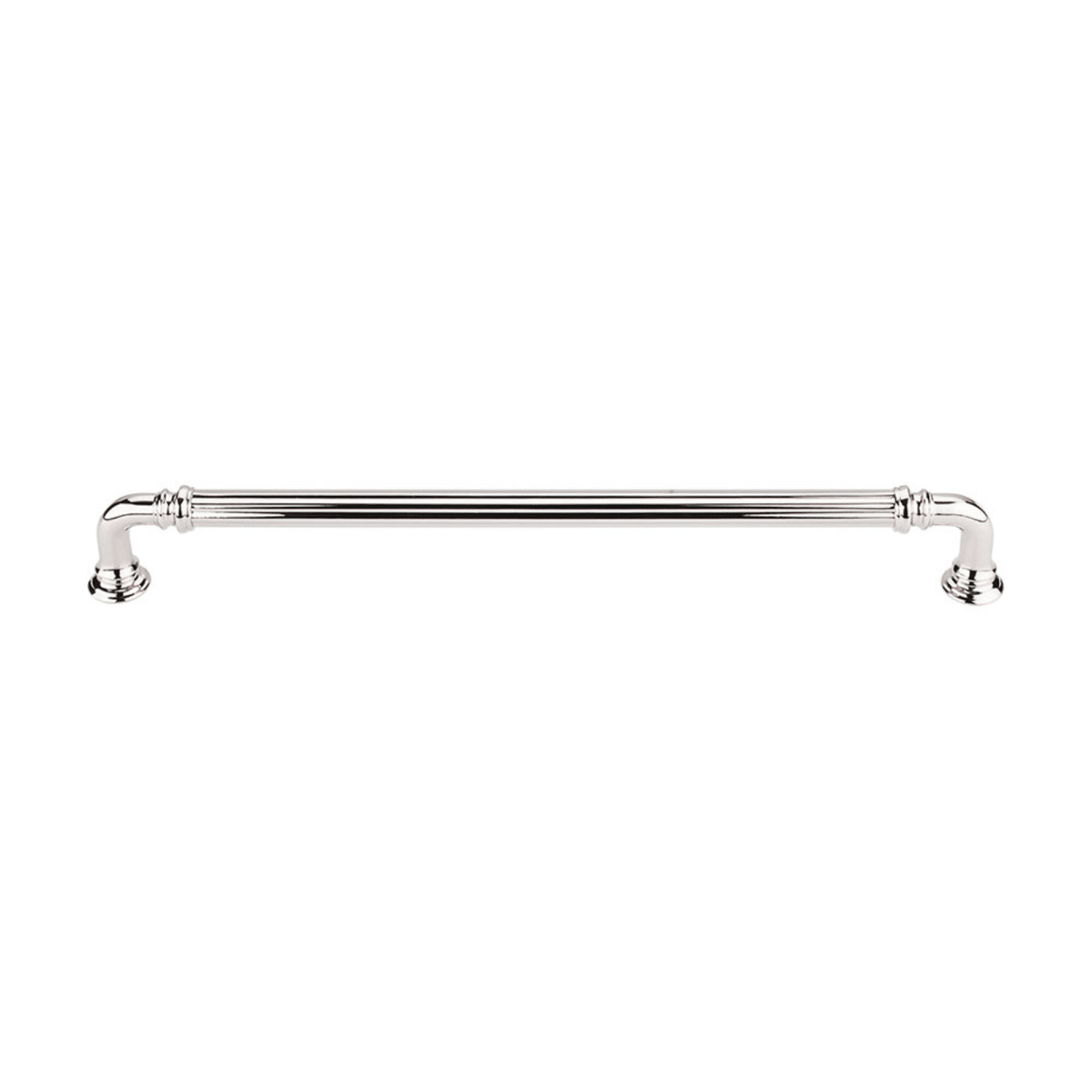 Top Knobs - TK325PN - Reeded 9 Inch Center to Center Handle Cabinet Pull from the Chareau Collection in Polished Nickel