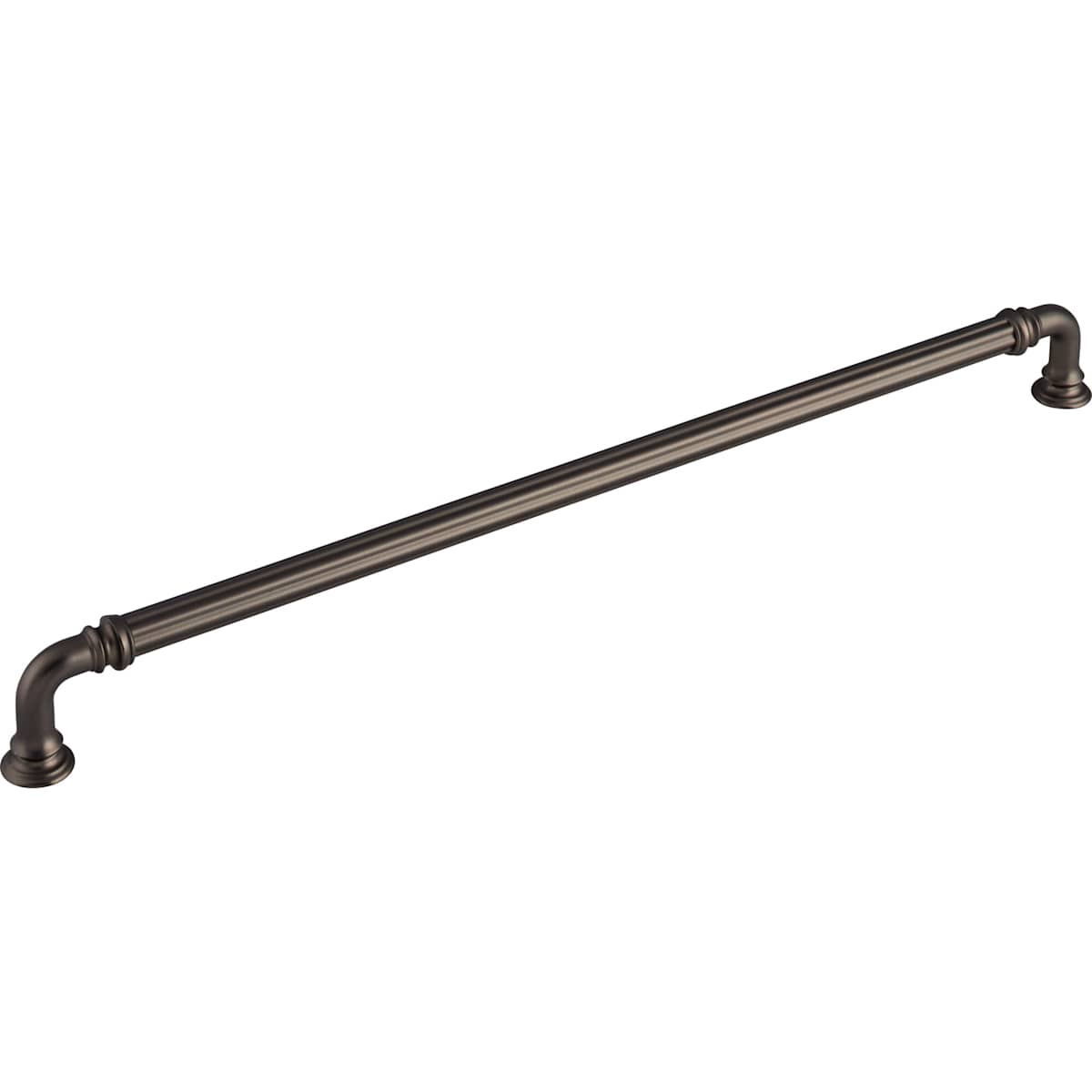 Top Knobs - TK326BSN - Reeded 12 Inch Center to Center Handle Cabinet Pull from the Chareau Collection in Brushed Satin Nickel