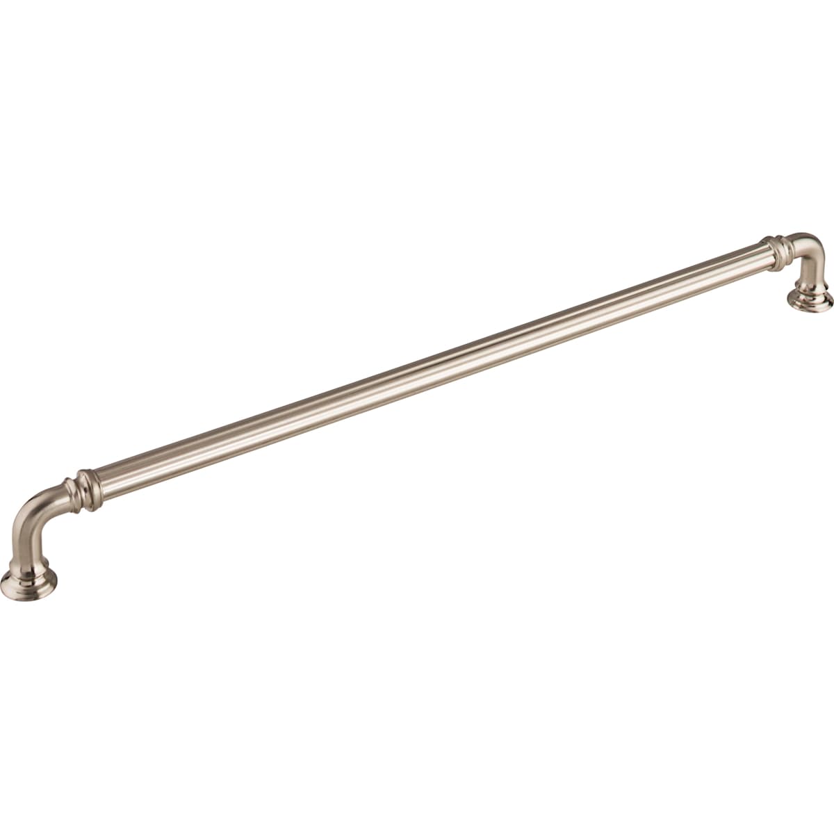 Top Knobs - TK326BSN - Reeded 12 Inch Center to Center Handle Cabinet Pull from the Chareau Collection in Brushed Satin Nickel