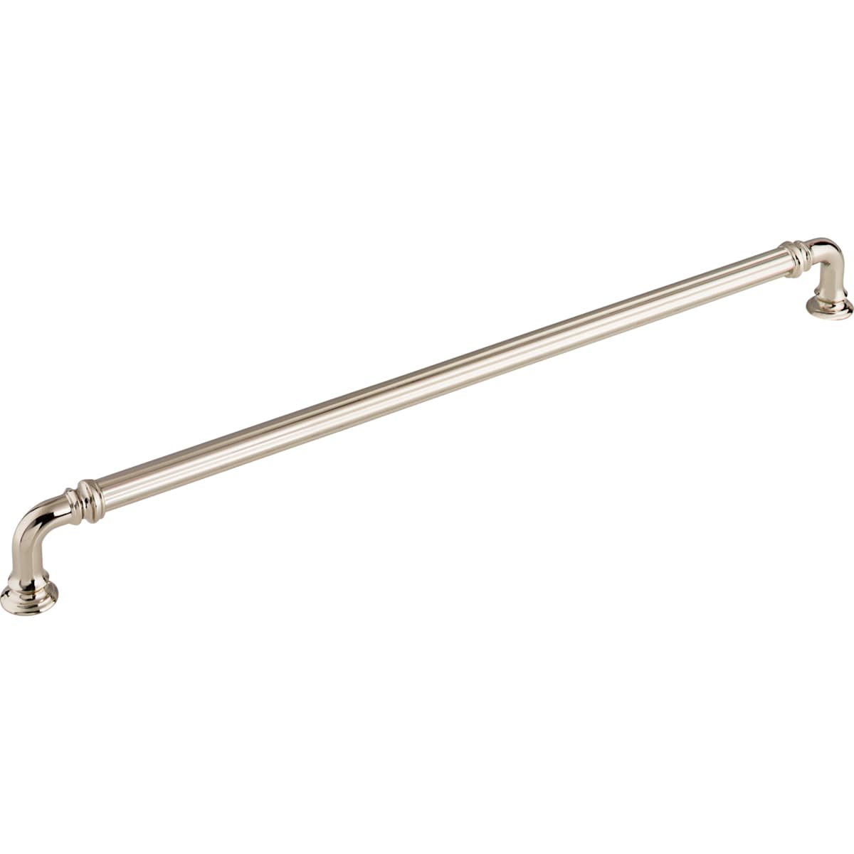 Top Knobs - TK326BSN - Reeded 12 Inch Center to Center Handle Cabinet Pull from the Chareau Collection in Brushed Satin Nickel