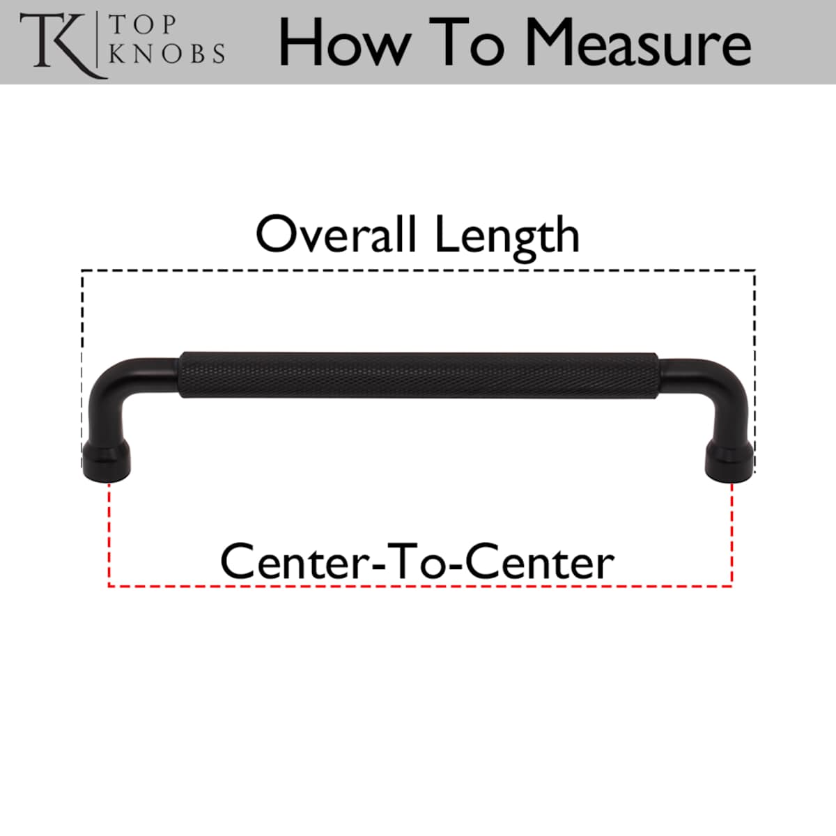 Top Knobs - TK3264BLK - Garrison 6-5/16 Inch Center to Center Handle Cabinet Pull in Flat Black