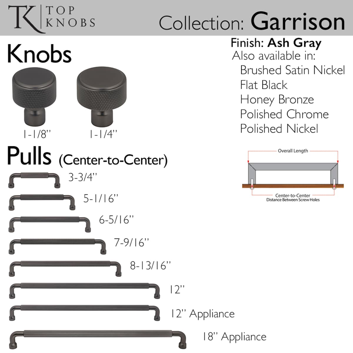 Top Knobs - TK3265PN - Garrison 7-9/16 Inch Center to Center Handle Cabinet Pull in Polished Nickel