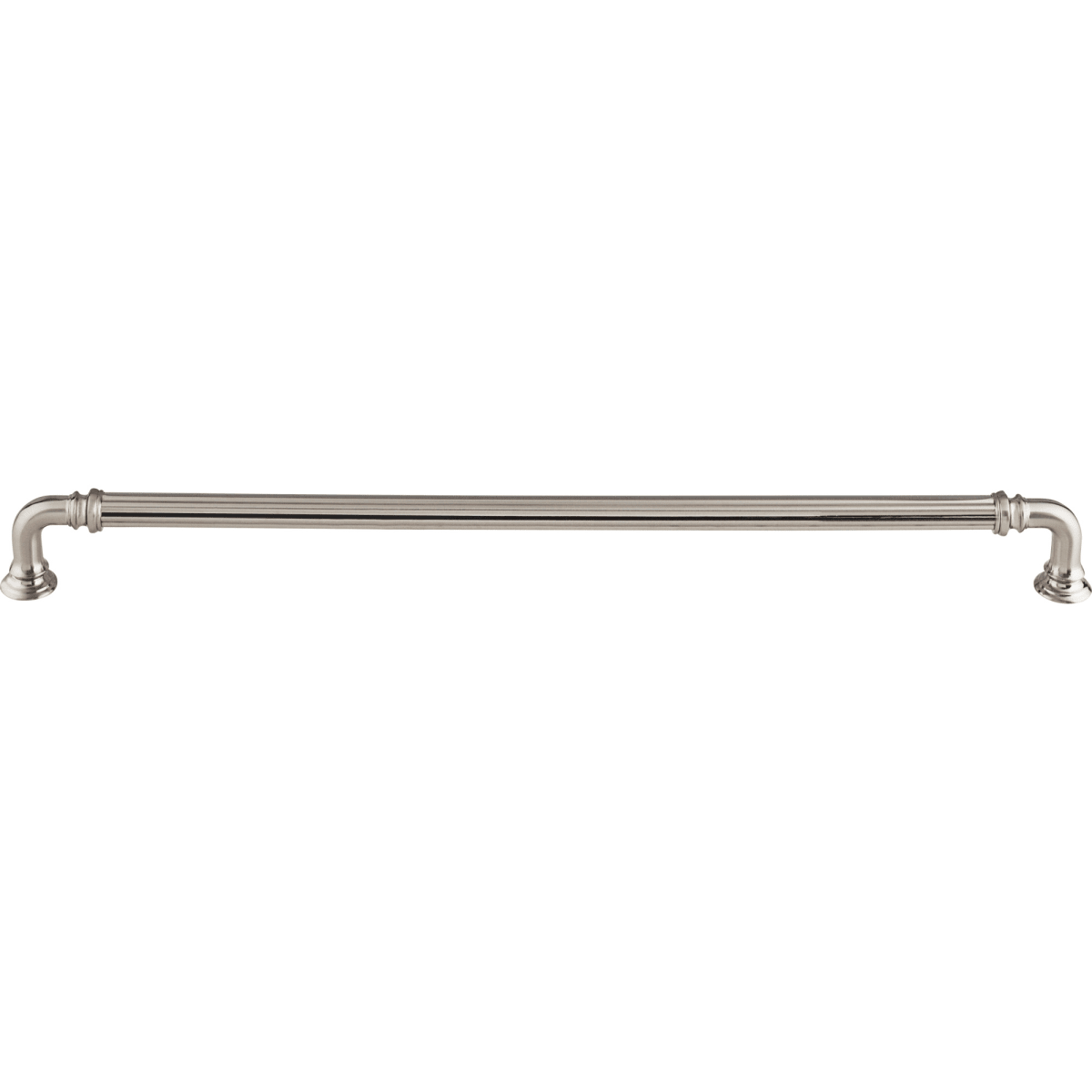 Top Knobs - TK326BSN - Reeded 12 Inch Center to Center Handle Cabinet Pull from the Chareau Collection in Brushed Satin Nickel