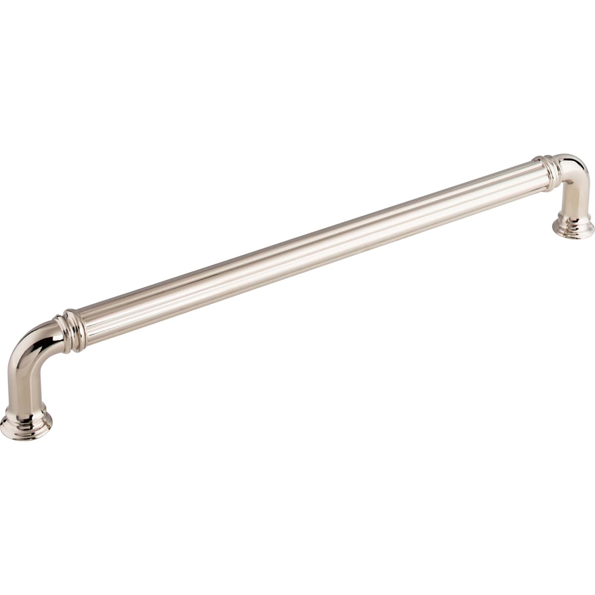 Top Knobs - TK327BSN - Reeded 12 Inch Center to Center Handle Appliance Pull from the Chareau Series in Brushed Satin Nickel