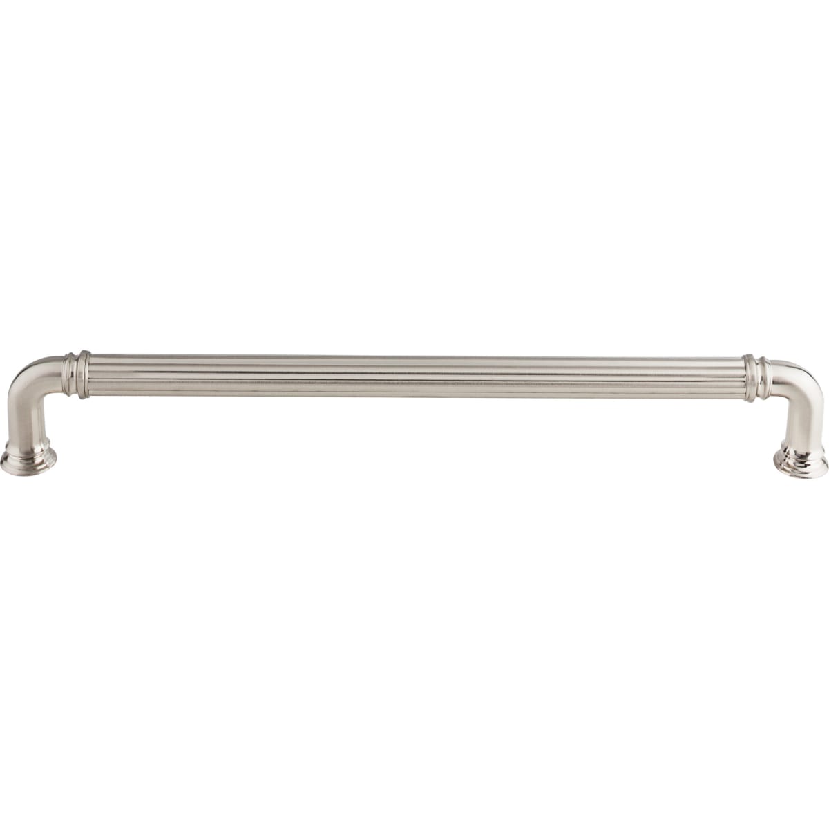 Top Knobs - TK327BSN - Reeded 12 Inch Center to Center Handle Appliance Pull from the Chareau Series in Brushed Satin Nickel