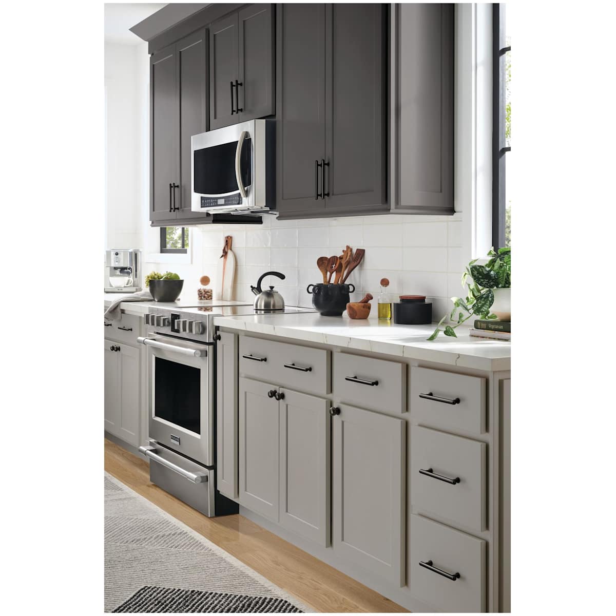 Top Knobs - TK3330BLK - Lambert 1-1/4 Inch Mushroom Cabinet Knob from the Brockwell Collection in Flat Black