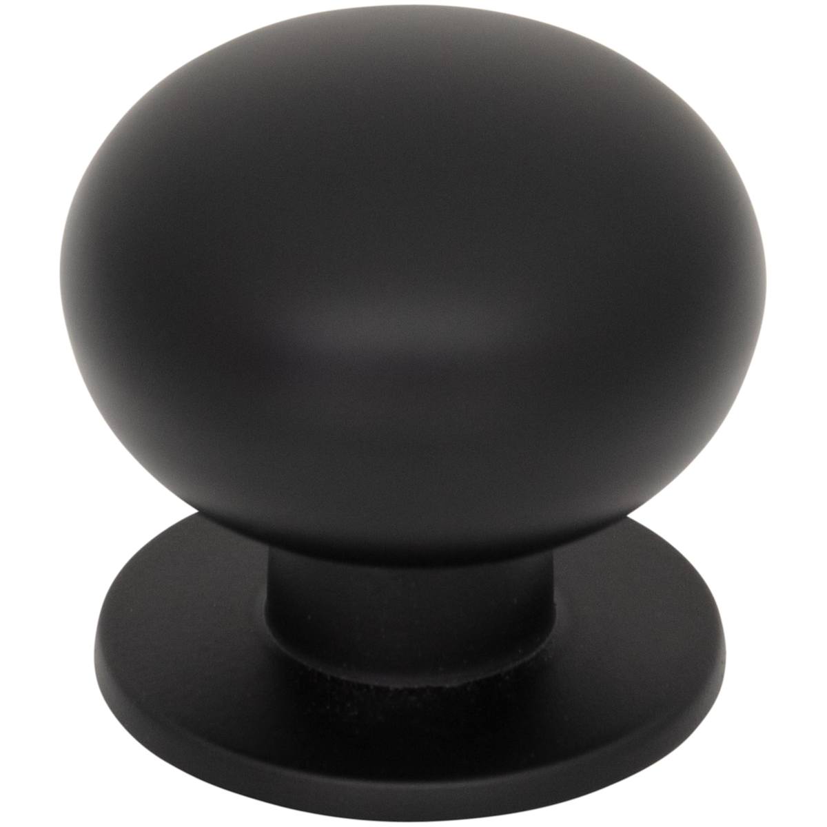 Top Knobs - TK3330BLK - Lambert 1-1/4 Inch Mushroom Cabinet Knob from the Brockwell Collection in Flat Black