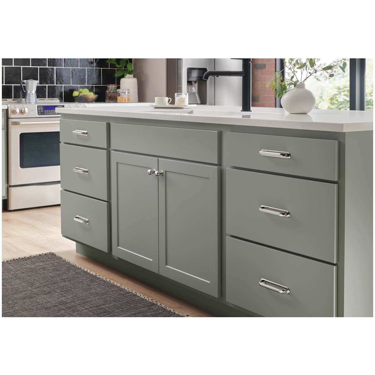 Top Knobs - TK3347BLK - Brockwell 12 Inch Center to Center Handle Cabinet Pull in Flat Black