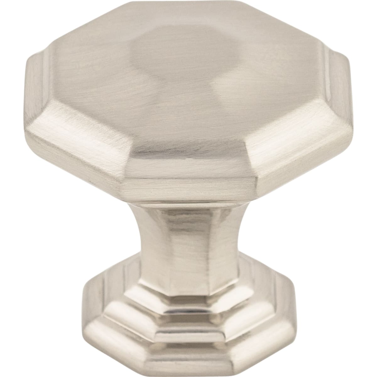 Top Knobs - TK340BSN - Chalet 1-1/8 Inch Geometric Cabinet Knob from the Chareau Collection in Brushed Satin Nickel
