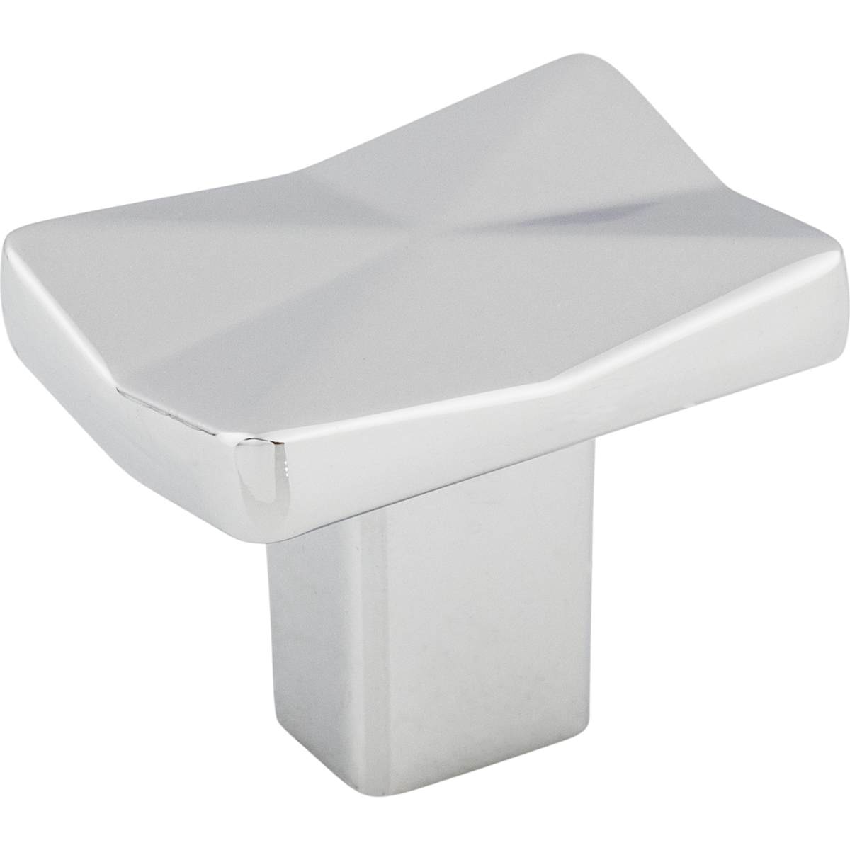 Top Knobs - TK560PC - Quilted 1-1/4 Inch Rectangular Cabinet Knob from the Mercer Collection in Polished Chrome