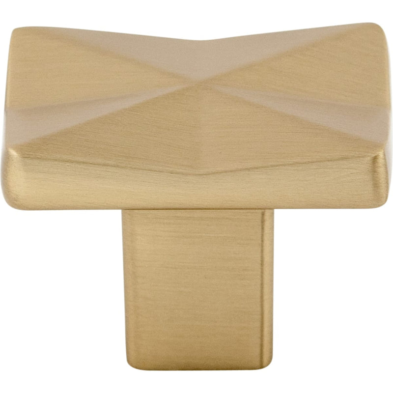 Top Knobs - TK560HB - Quilted 1-1/4 Inch Rectangular Cabinet Knob from the Mercer Collection in Honey Bronze