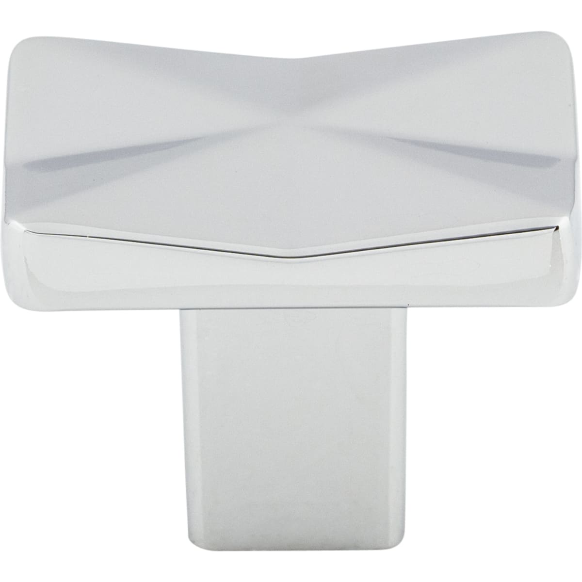 Top Knobs - TK560PC - Quilted 1-1/4 Inch Rectangular Cabinet Knob from the Mercer Collection in Polished Chrome