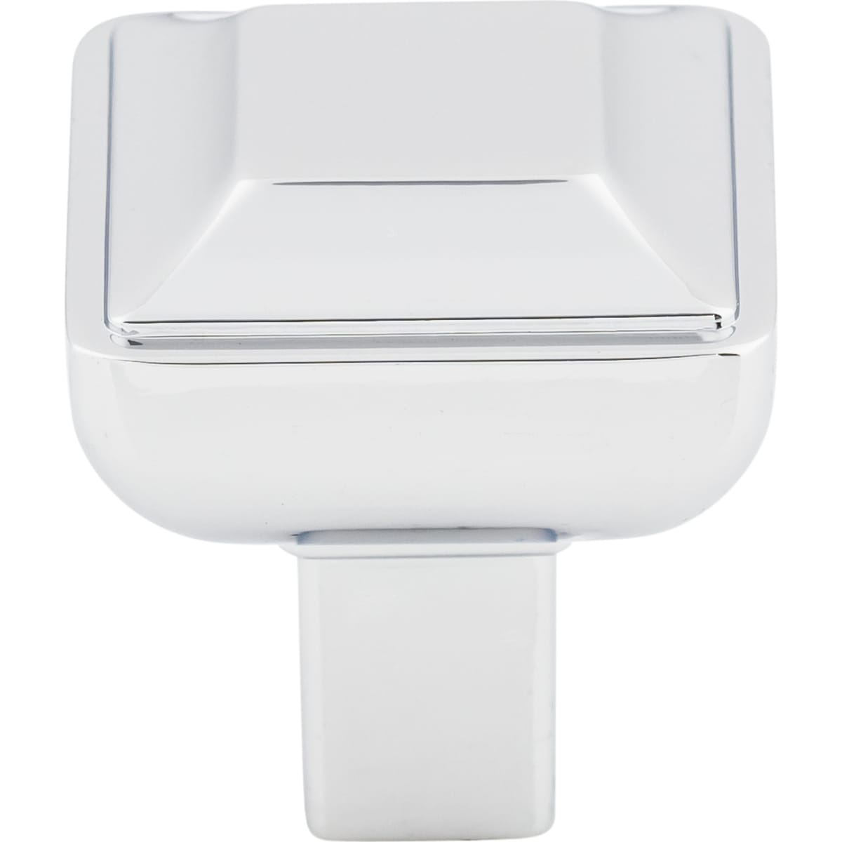 Top Knobs - TK670PC - Podium 1 Inch Square Cabinet Knob from the Transcend Collection in Polished Chrome