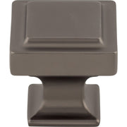 Top Knobs - TK702AG - Ascendra 1-1/4 Inch Square Cabinet Knob from the Transcend Collection in Ash Gray