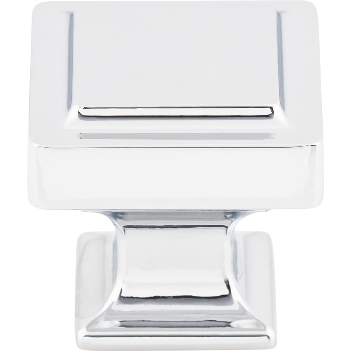 Top Knobs - TK702PC - Ascendra 1-1/4 Inch Square Cabinet Knob from the Transcend Collection in Polished Chrome