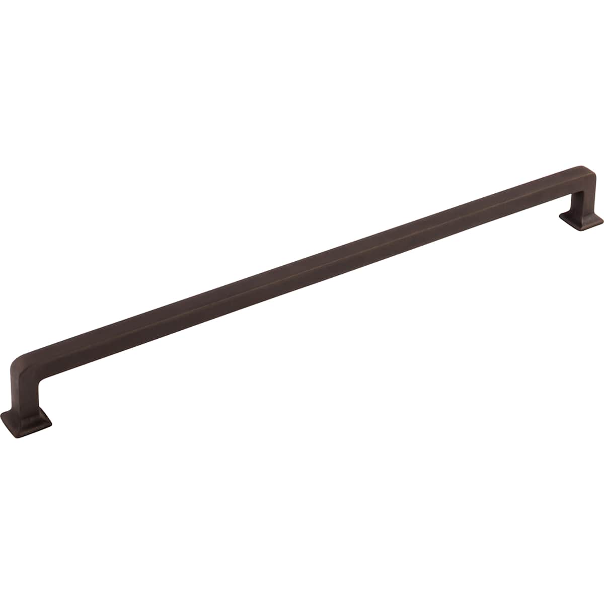 Top Knobs - TK708BLK - Ascendra 12 Inch Center to Center Handle Cabinet Pull from the Transcend Series in Flat Black