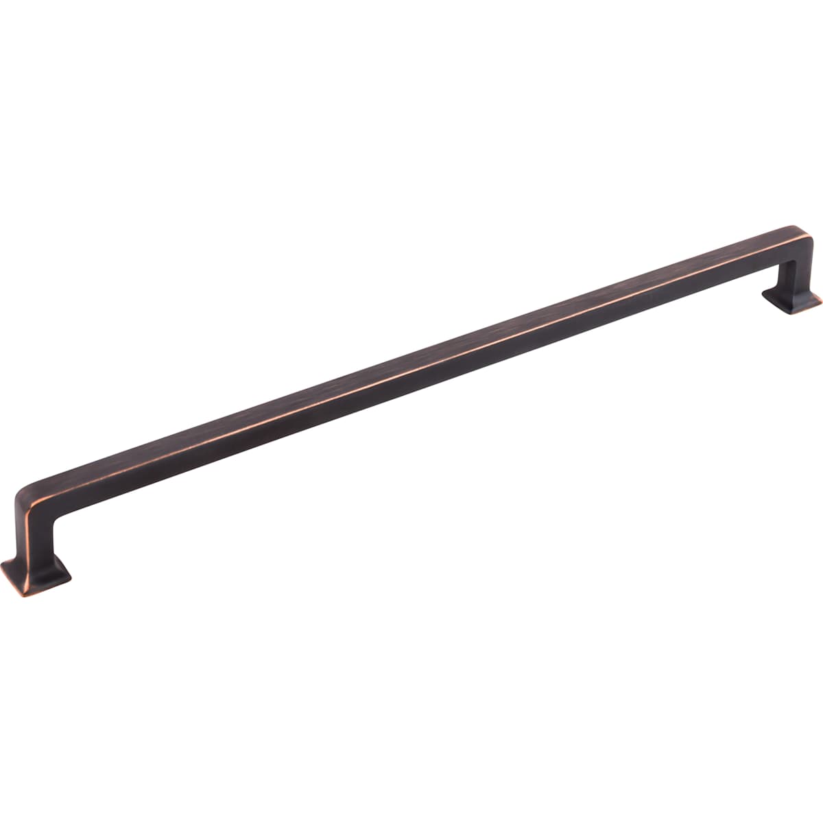 Top Knobs - TK708BLK - Ascendra 12 Inch Center to Center Handle Cabinet Pull from the Transcend Series in Flat Black