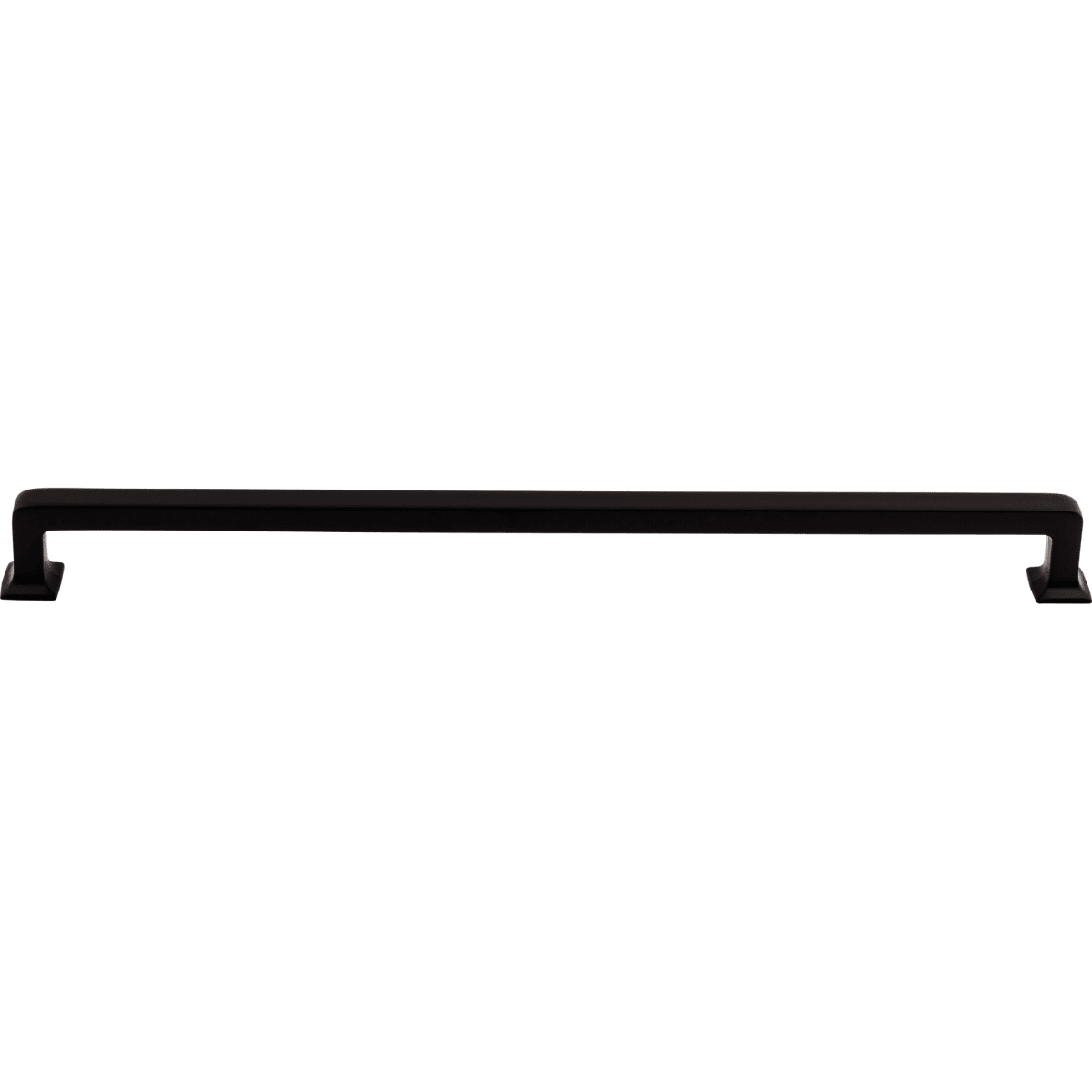 Top Knobs - TK708BLK - Ascendra 12 Inch Center to Center Handle Cabinet Pull from the Transcend Series in Flat Black