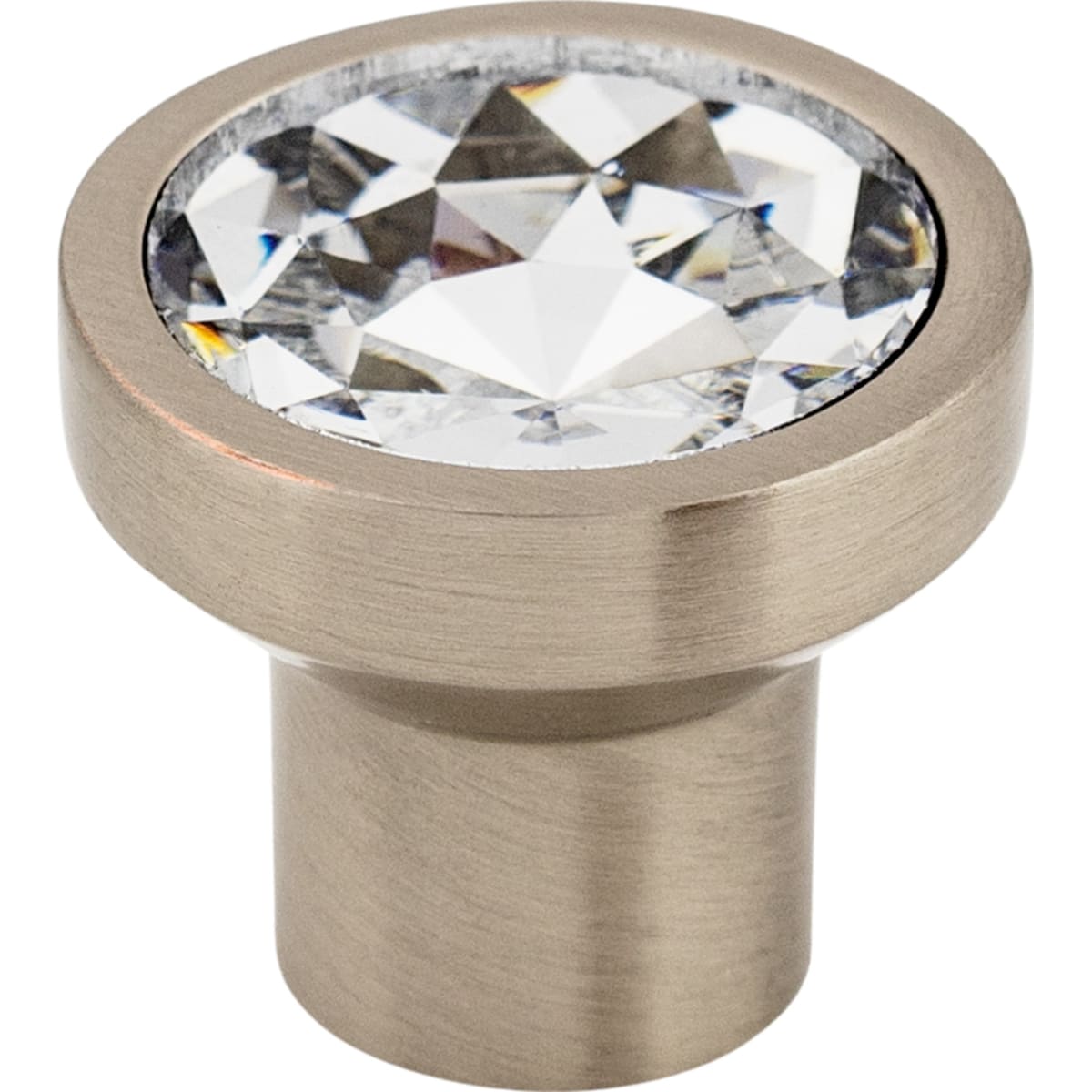 Top Knobs - TK735BSN - Wentworth 13/16 Inch Mushroom Cabinet Knob from the Barrington Collection in Brushed Satin Nickel