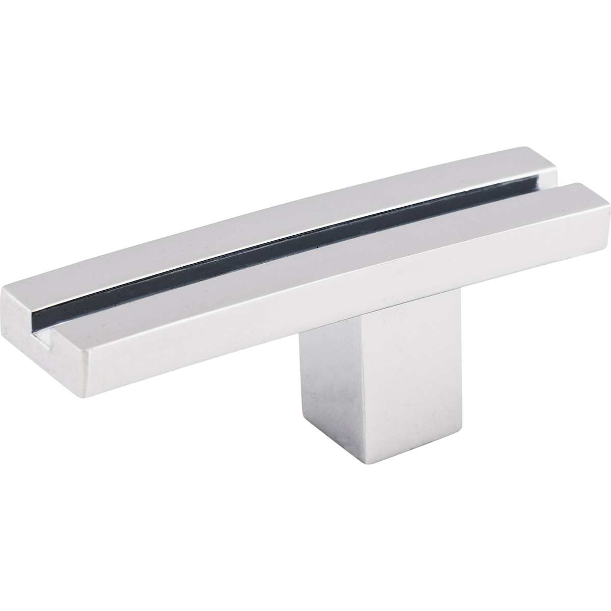 Top Knobs - TK82PC - Inset Rail 2-5/8 Inch Long Designer Cabinet Knob from the Sanctuary Collection in Polished Chrome