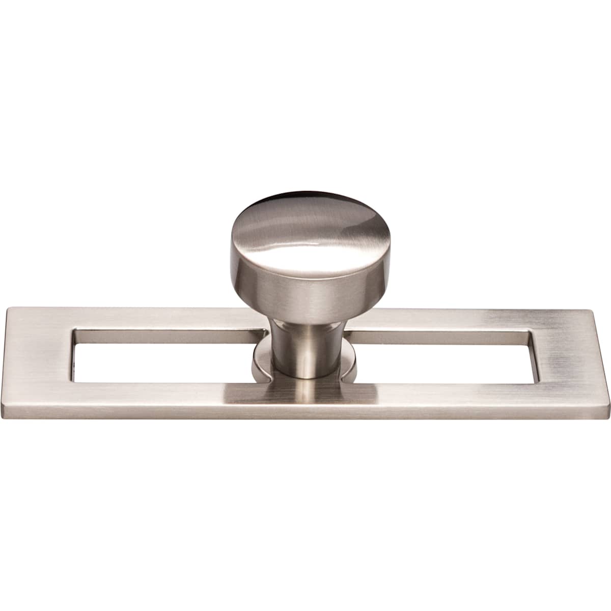 Top Knobs - TK900BLK - Kinney 1-1/8 Inch Mushroom Cabinet Knob from the Lynwood Collection in Flat Black