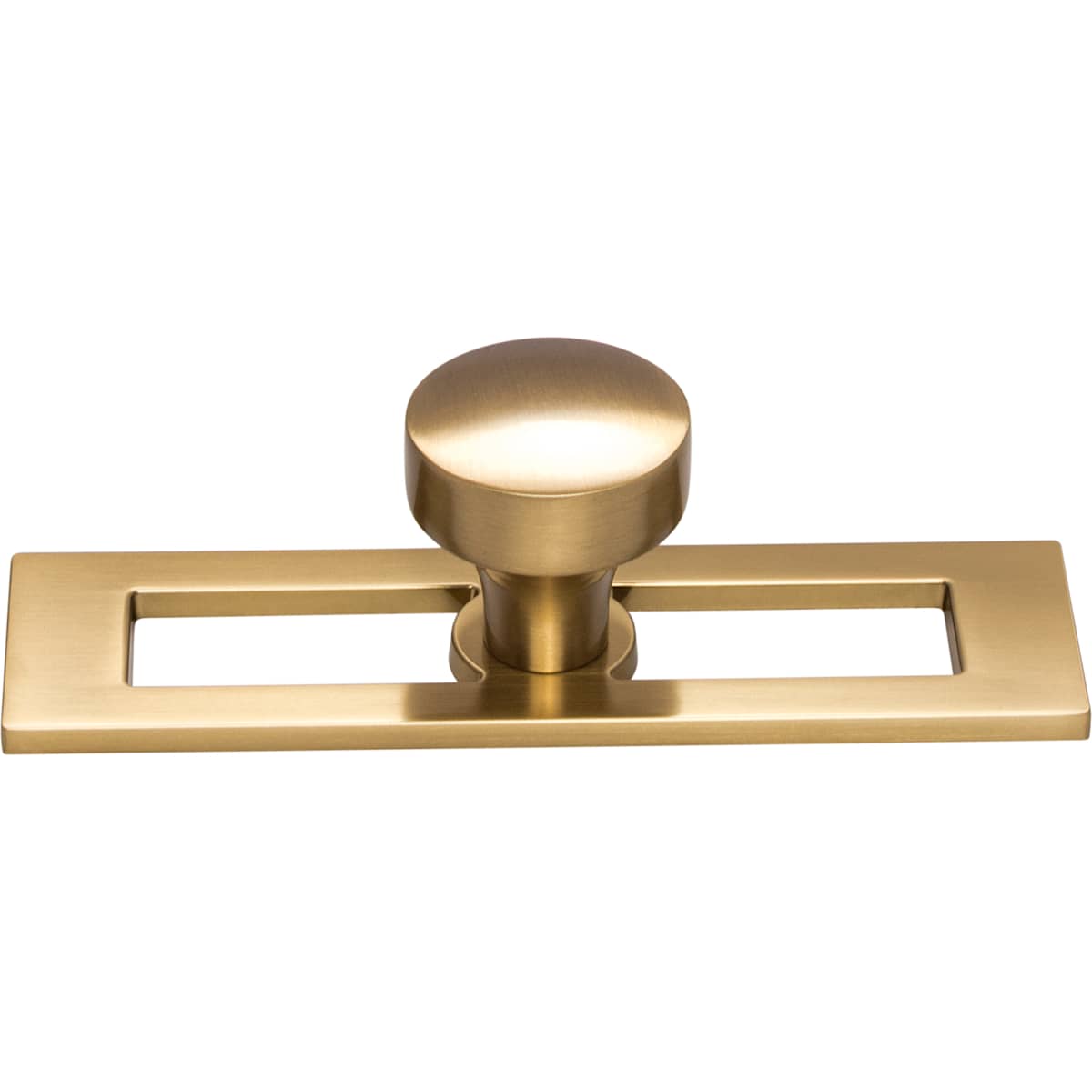Top Knobs - TK900BLK - Kinney 1-1/8 Inch Mushroom Cabinet Knob from the Lynwood Collection in Flat Black