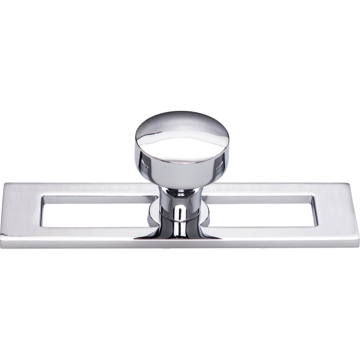 Top Knobs - TK900BLK - Kinney 1-1/8 Inch Mushroom Cabinet Knob from the Lynwood Collection in Flat Black