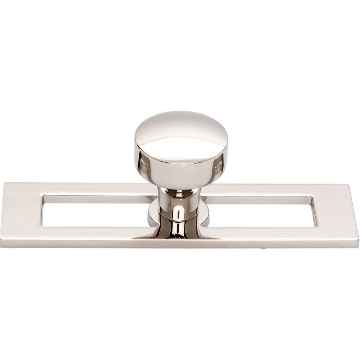 Top Knobs - TK900BLK - Kinney 1-1/8 Inch Mushroom Cabinet Knob from the Lynwood Collection in Flat Black