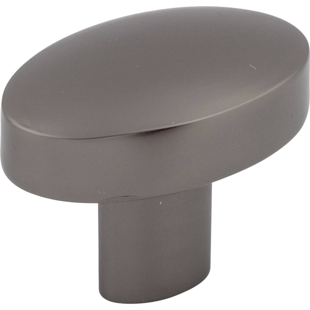 Top Knobs - TK910BLK - Hillmont 1-3/8 Inch Oval Cabinet Knob from the Lynwood Collection in Flat Black